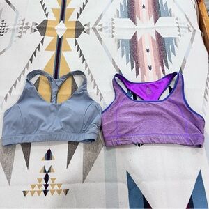Purple and Gray Sports Bras